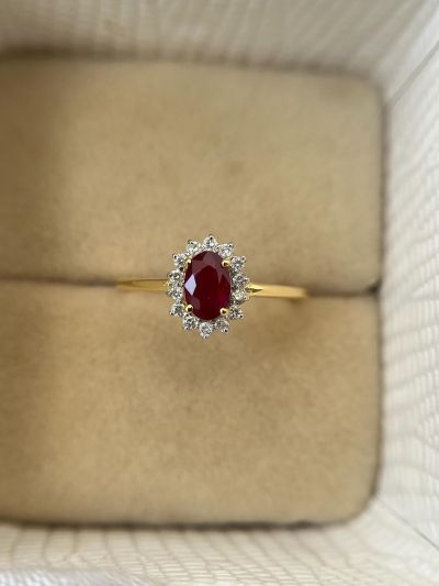 Vintage Ruby Cocktail Ring